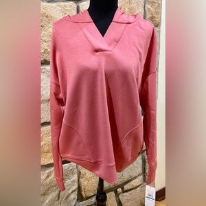 GAIAM Women’s Hudson V-Neck Hoodie XL NWT Dusty Cedar Dusky Rose